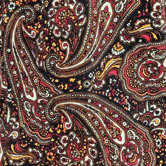 Madison Studio Women 8 Paisley Blazer Jacket Cotton Blend Velvet Look Boho Retro - Picture 8 of 12